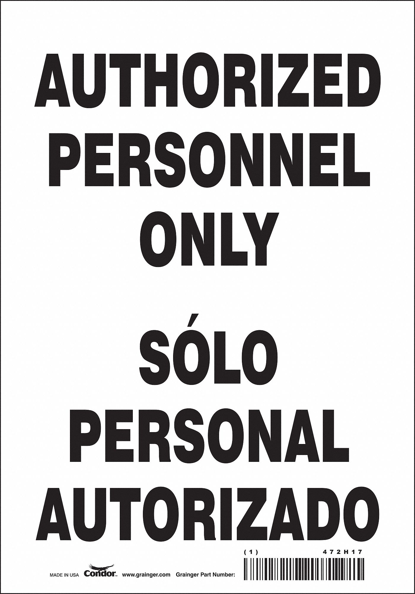 Safety Sign: Vinyl, Adhesive Sign Mounting, 10 in x 7 in Nominal Sign Size, Not Retroreflective