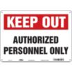 Keep Out: Authorized Personnel Only Signs