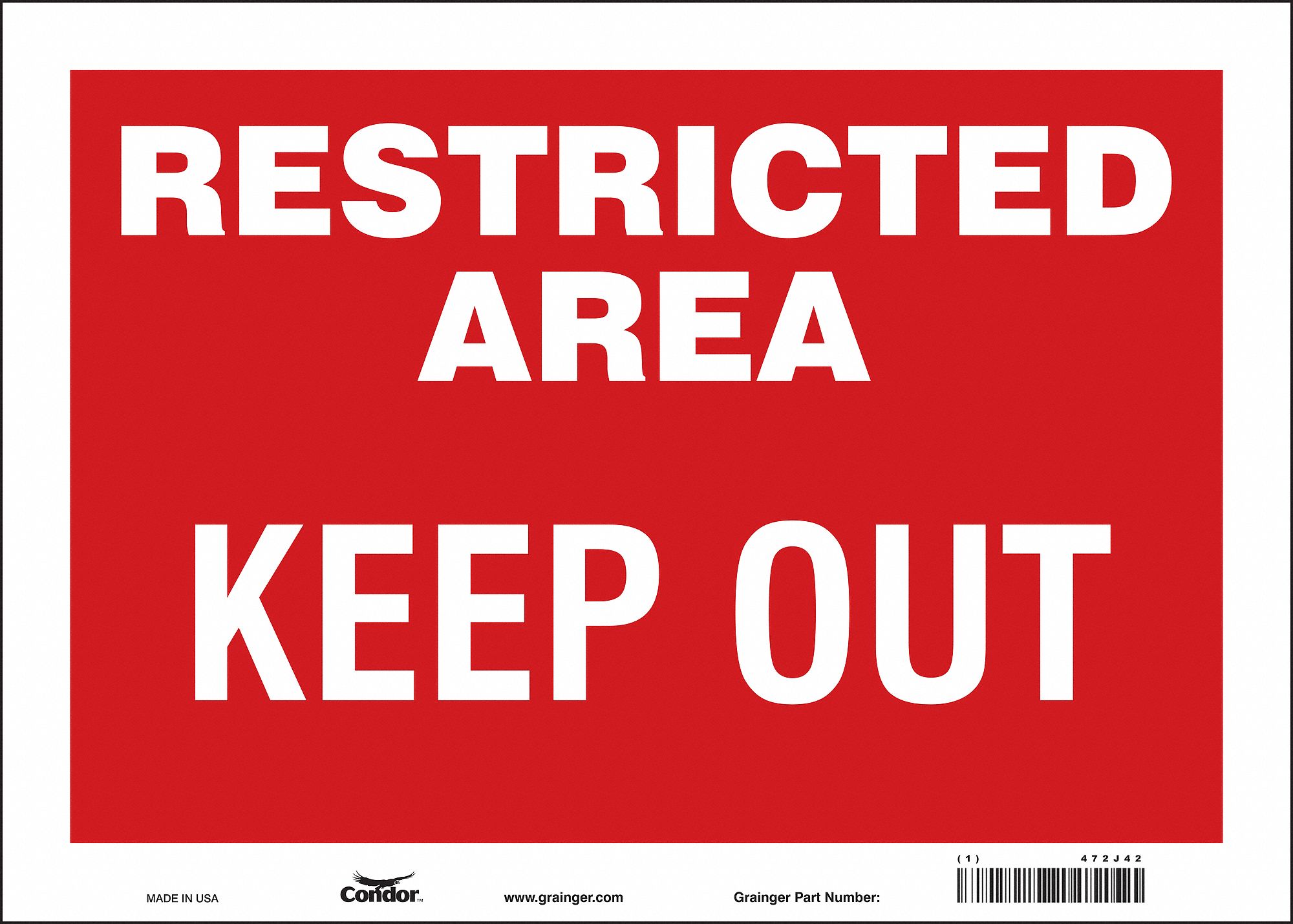 Safety Sign: Vinyl, Adhesive Sign Mounting, 10 in x 14 in Nominal Sign Size, Not Retroreflective