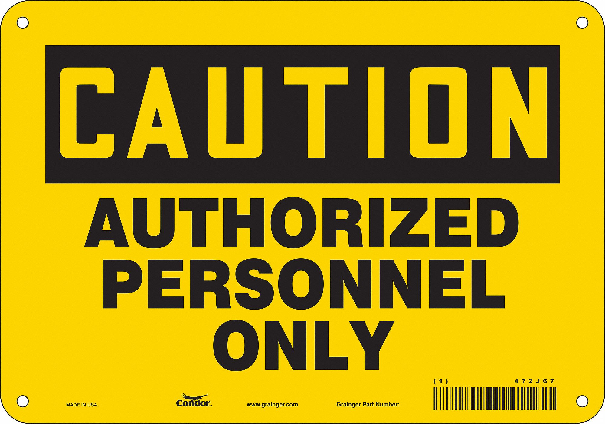 Safety Sign, 7 in x 10 in, Fiberglass