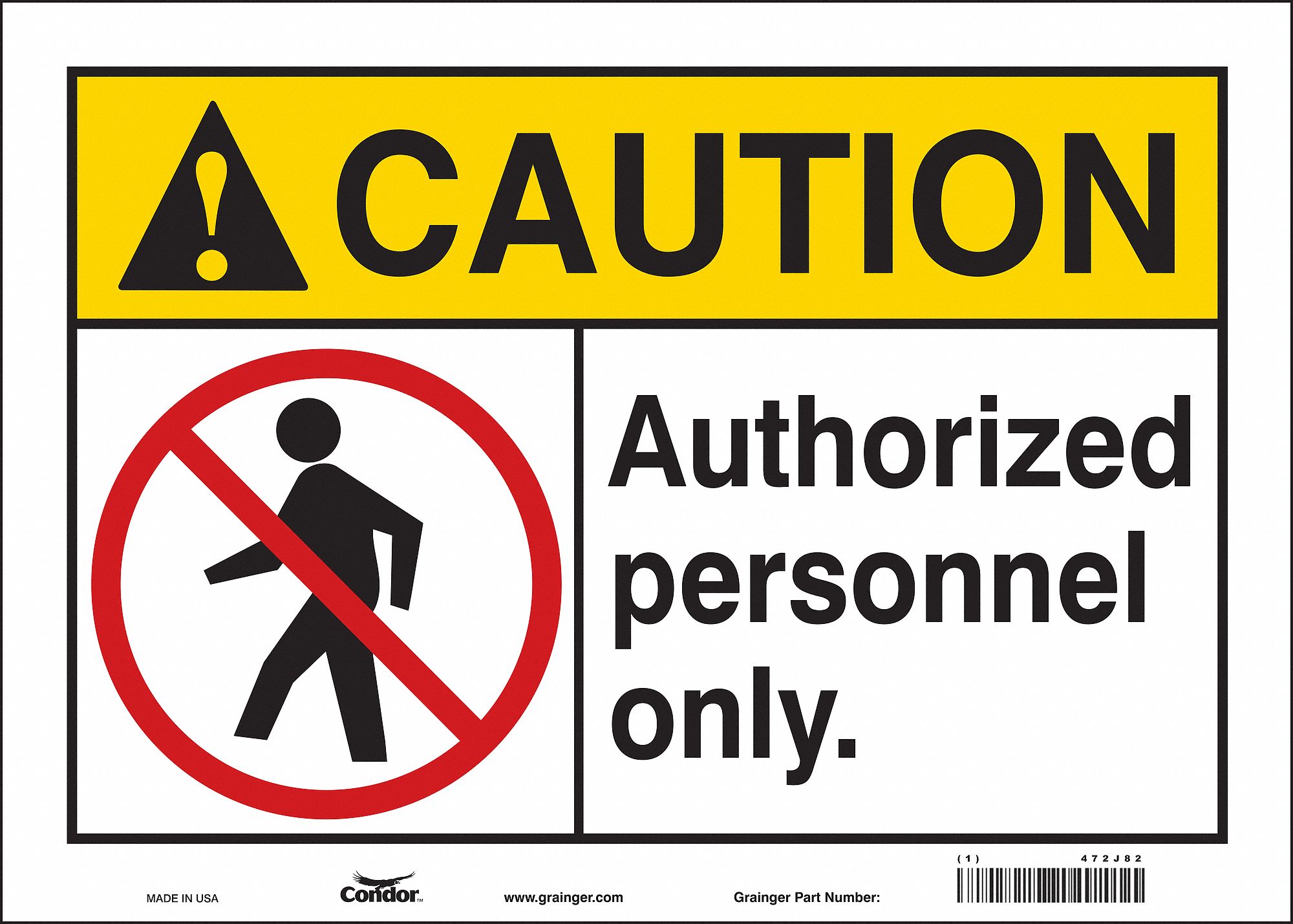 Safety Sign: Vinyl, Adhesive Sign Mounting, 10 in x 14 in Nominal Sign Size, Not Retroreflective