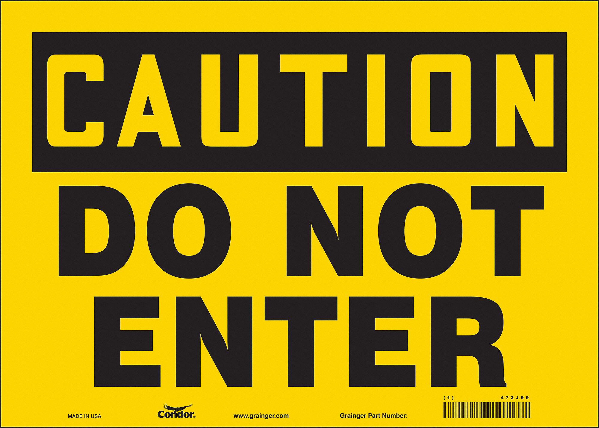 Safety Sign: Vinyl, Adhesive Sign Mounting, 10 in x 14 in Nominal Sign Size, Not Retroreflective