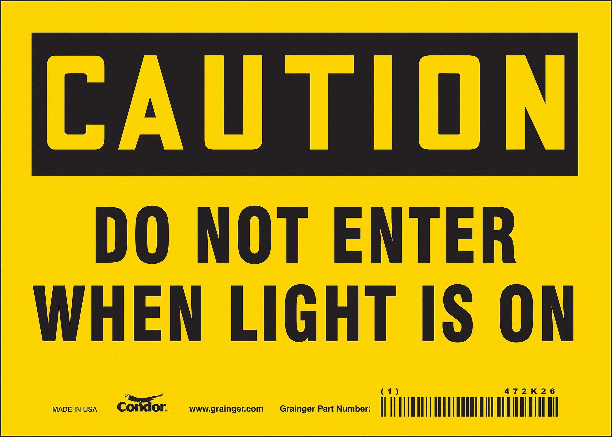 Safety Sign: Vinyl, Adhesive Sign Mounting, 5 in x 7 in Nominal Sign Size, Not Retroreflective, Wall