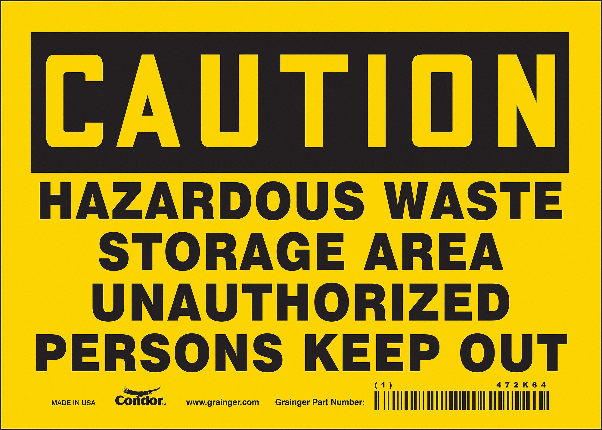 Safety Sign: Vinyl, Adhesive Sign Mounting, 5 in x 7 in Nominal Sign Size, Not Retroreflective, Wall