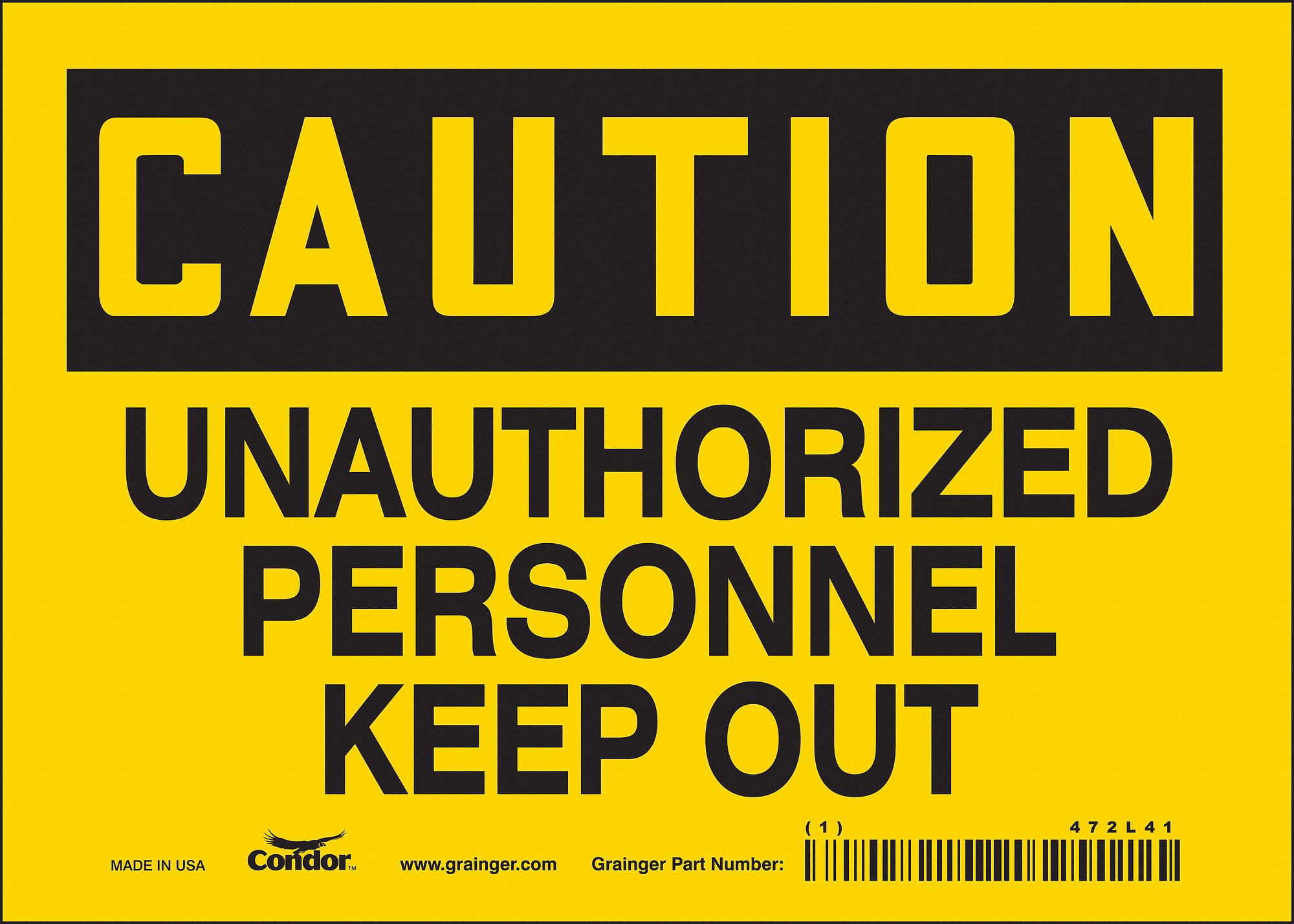 Safety Sign: Vinyl, Adhesive Sign Mounting, 5 in x 7 in Nominal Sign Size, Not Retroreflective, Wall