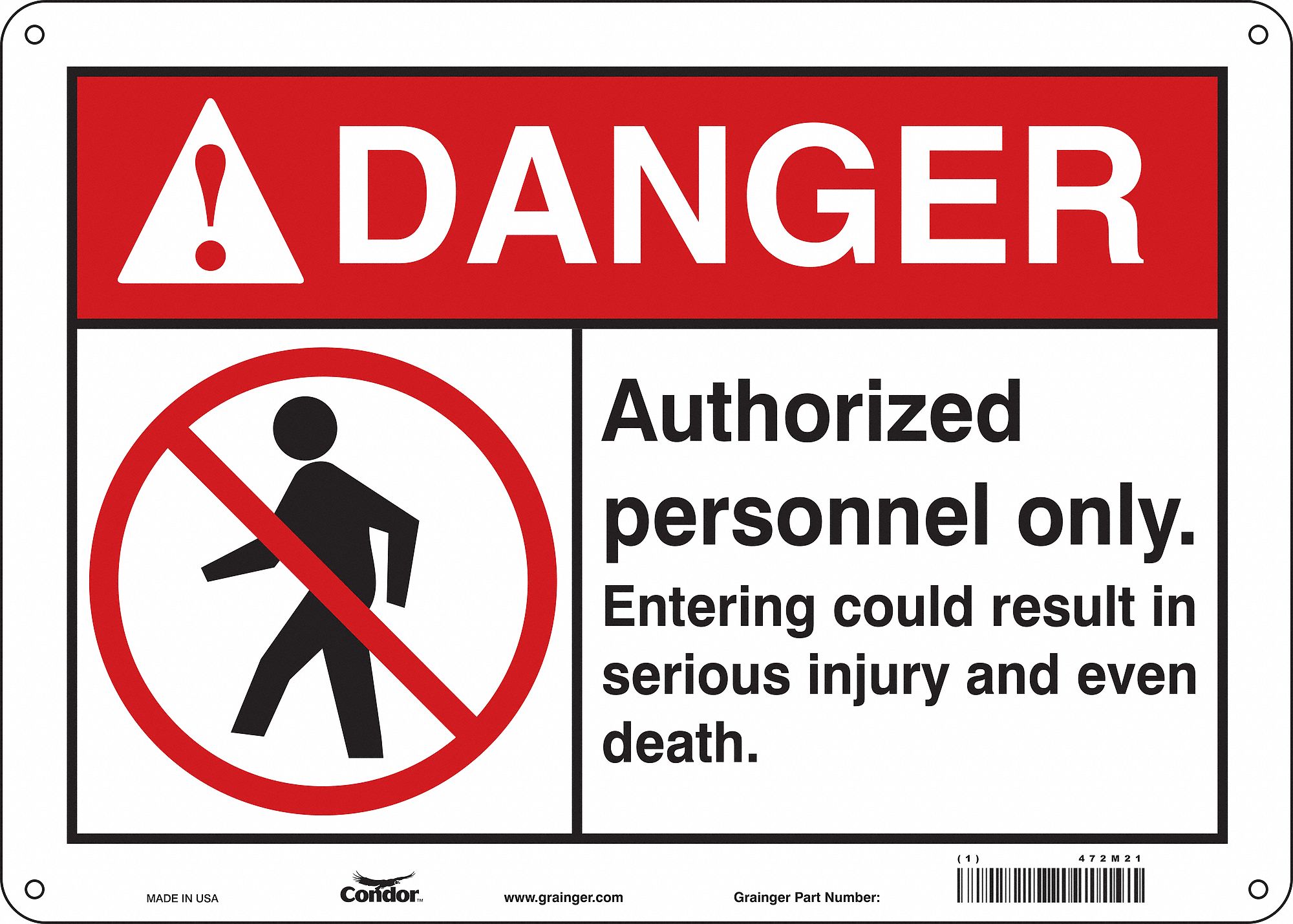 Safety Sign: Vinyl, Adhesive Sign Mounting, 10 in x 14 in Nominal Sign Size, Not Retroreflective
