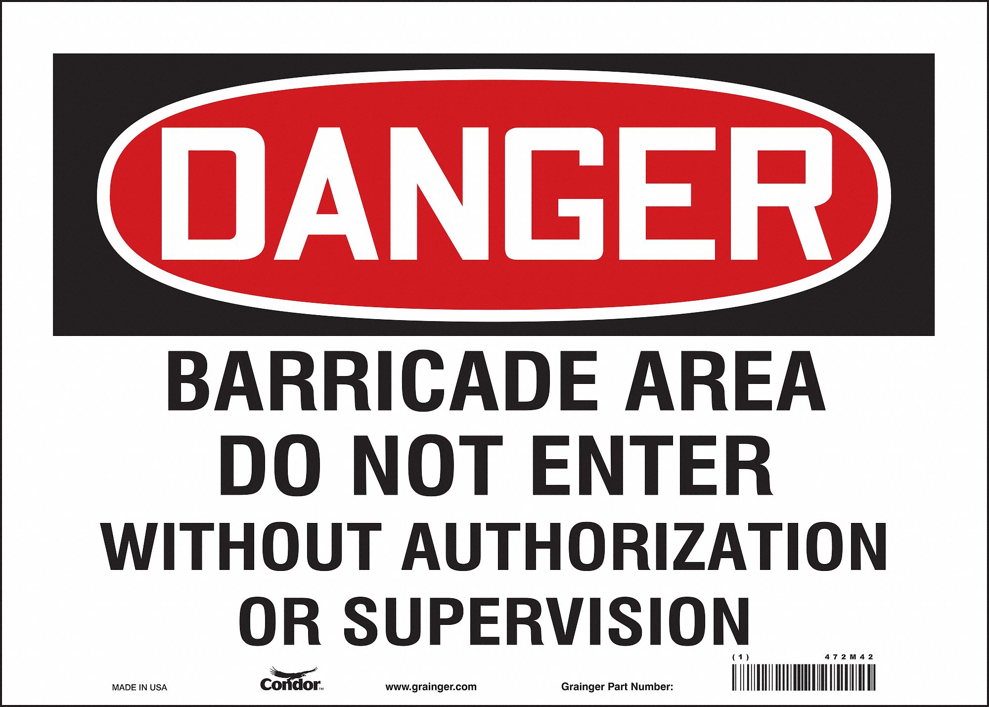 Safety Sign: Vinyl, Adhesive Sign Mounting, 10 in x 14 in Nominal Sign Size, Not Retroreflective