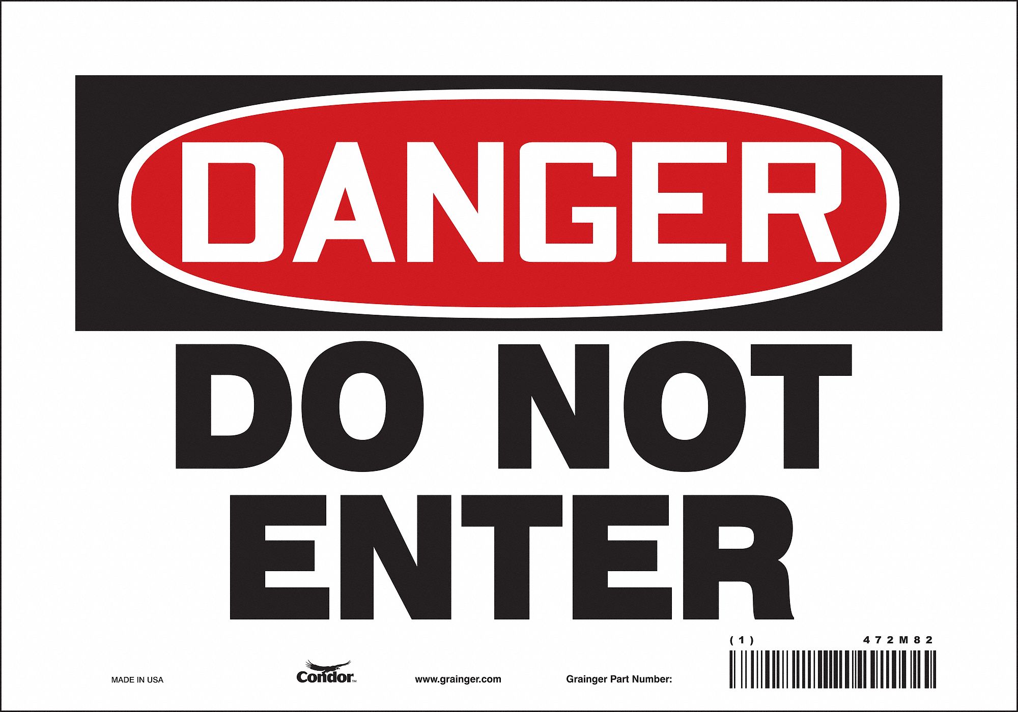 Safety Sign: Vinyl, Adhesive Sign Mounting, 7 in x 10 in Nominal Sign Size, Not Retroreflective