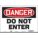 SAFETY SIGN, VINYL, ADHESIVE MOUNT, 10 IN X 14 IN NOMINAL SIGN SIZE, NOT RETROREFLECTIVE, DO NOT ENTER