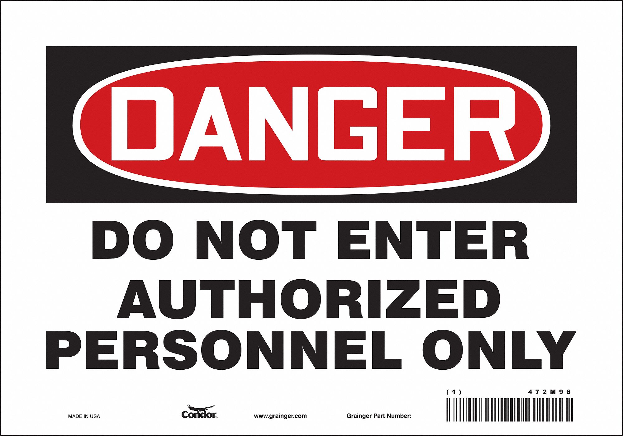 Safety Sign: Vinyl, Adhesive Sign Mounting, 7 in x 10 in Nominal Sign Size, Not Retroreflective