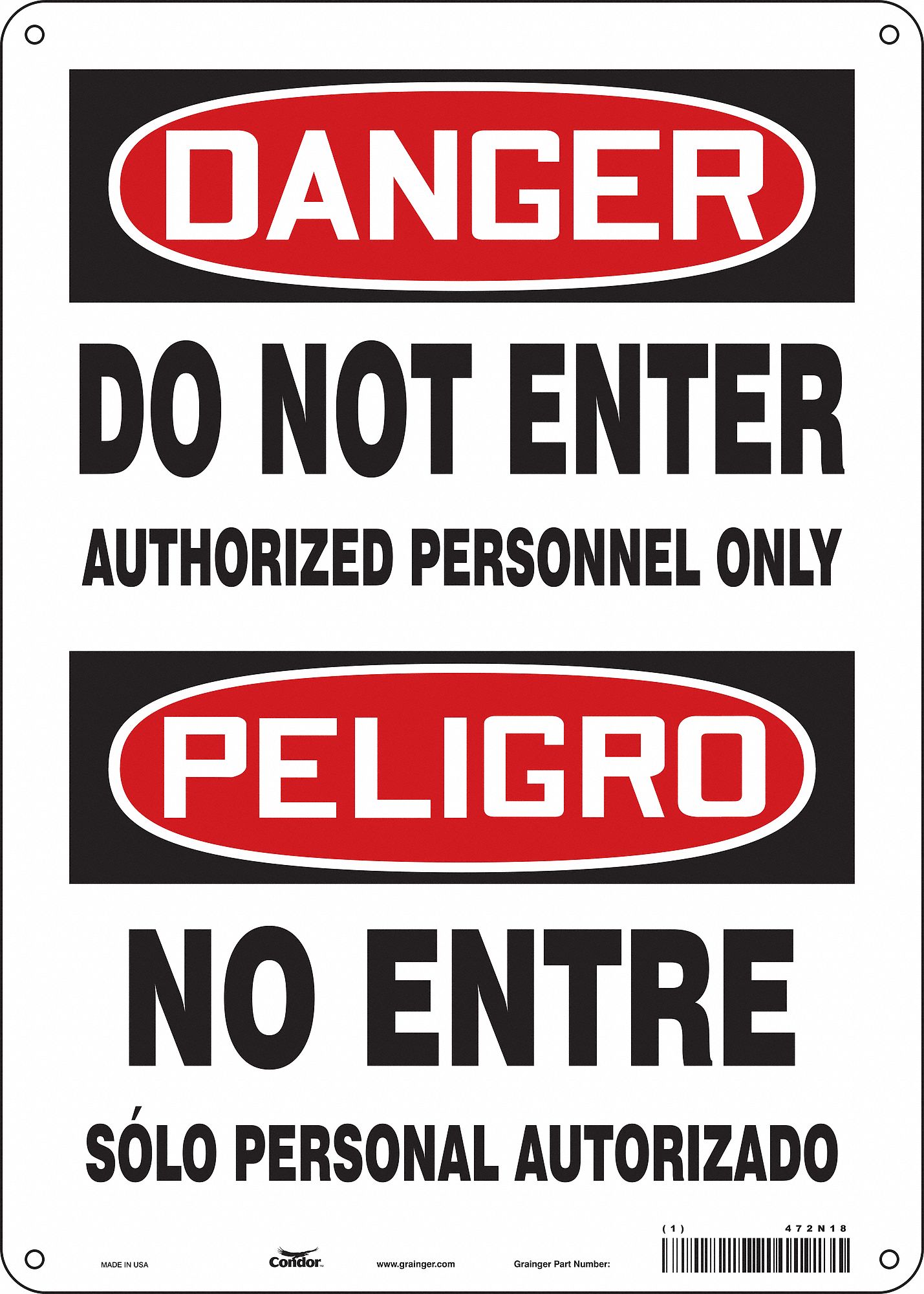 Safety Sign: Vinyl, Adhesive Sign Mounting, 14 in x 10 in Nominal Sign Size, Not Retroreflective