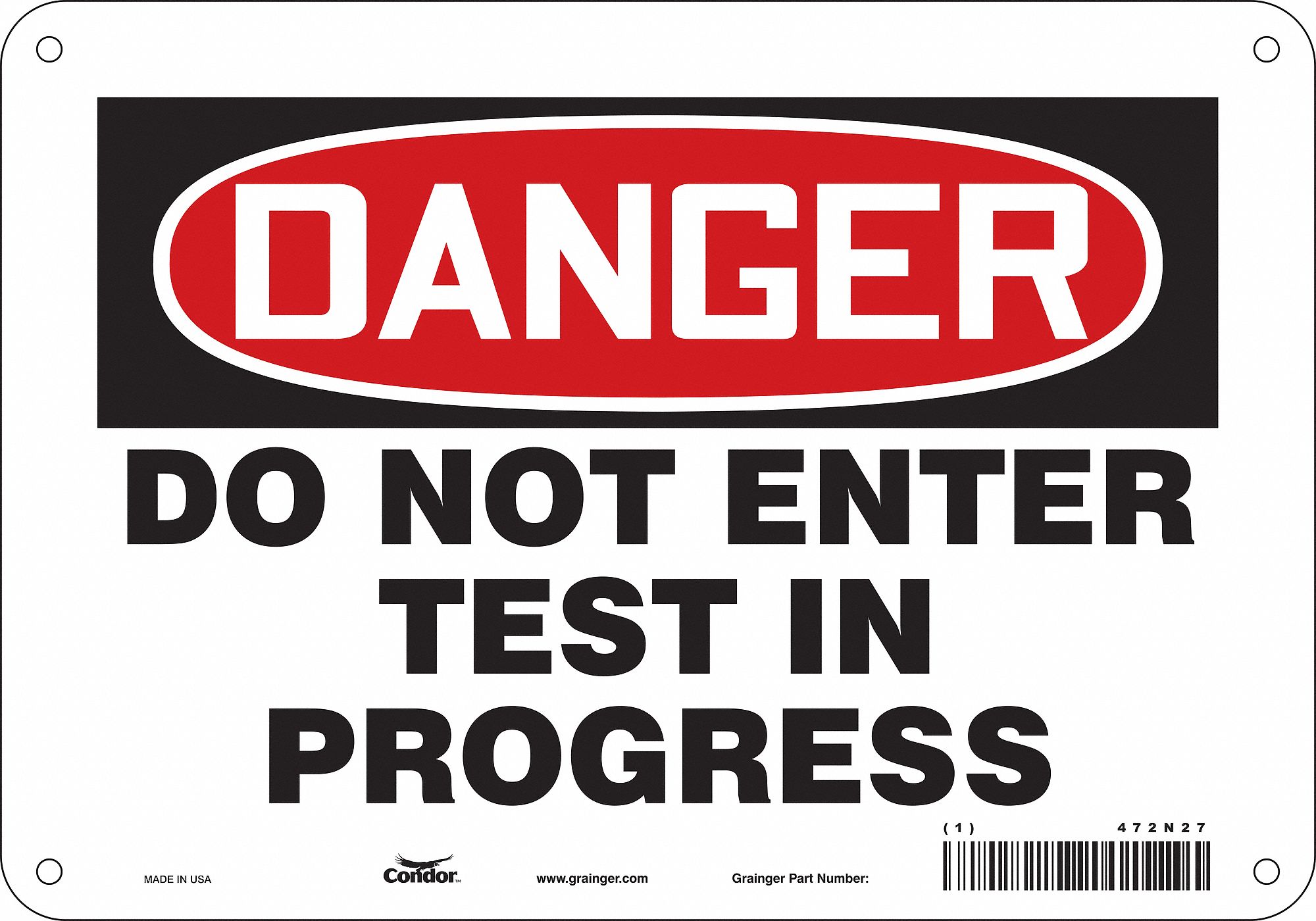 Exams in progress Safety sign