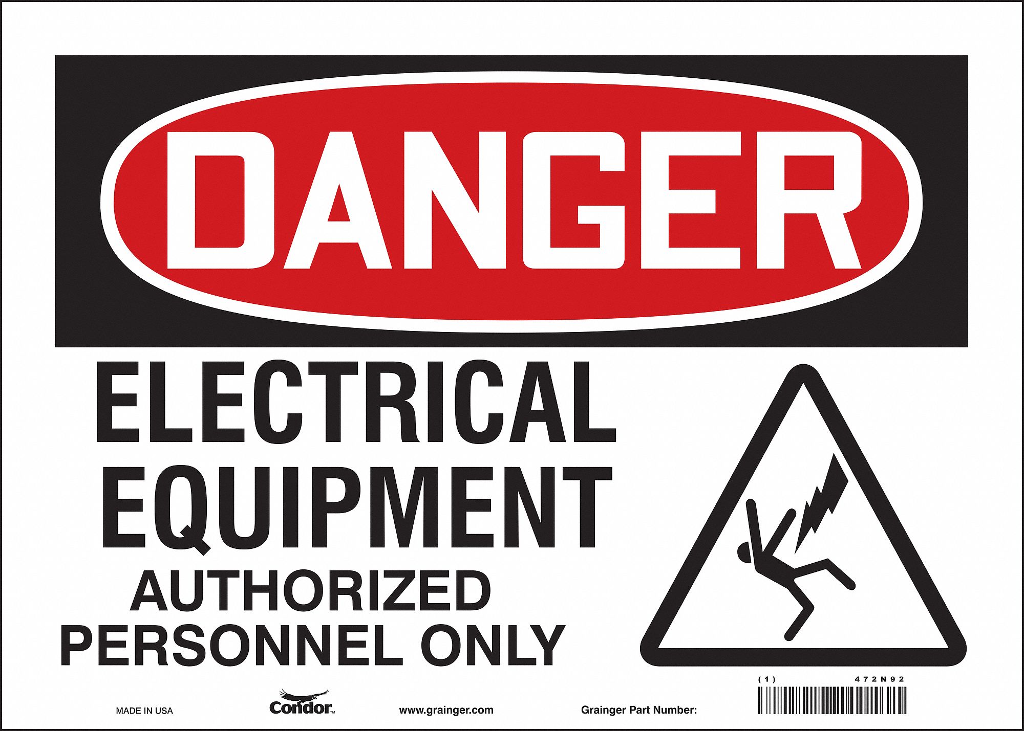 Safety Sign: Vinyl, Adhesive Sign Mounting, 10 in x 14 in Nominal Sign Size, Not Retroreflective