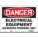 SAFETY SIGN, VINYL, ADHESIVE MOUNT, 10 X 14 IN, NOT RETROREFLECTIVE, ELECTRICAL EQUIPMENT AUTHORIZED PERSONNEL ONLY