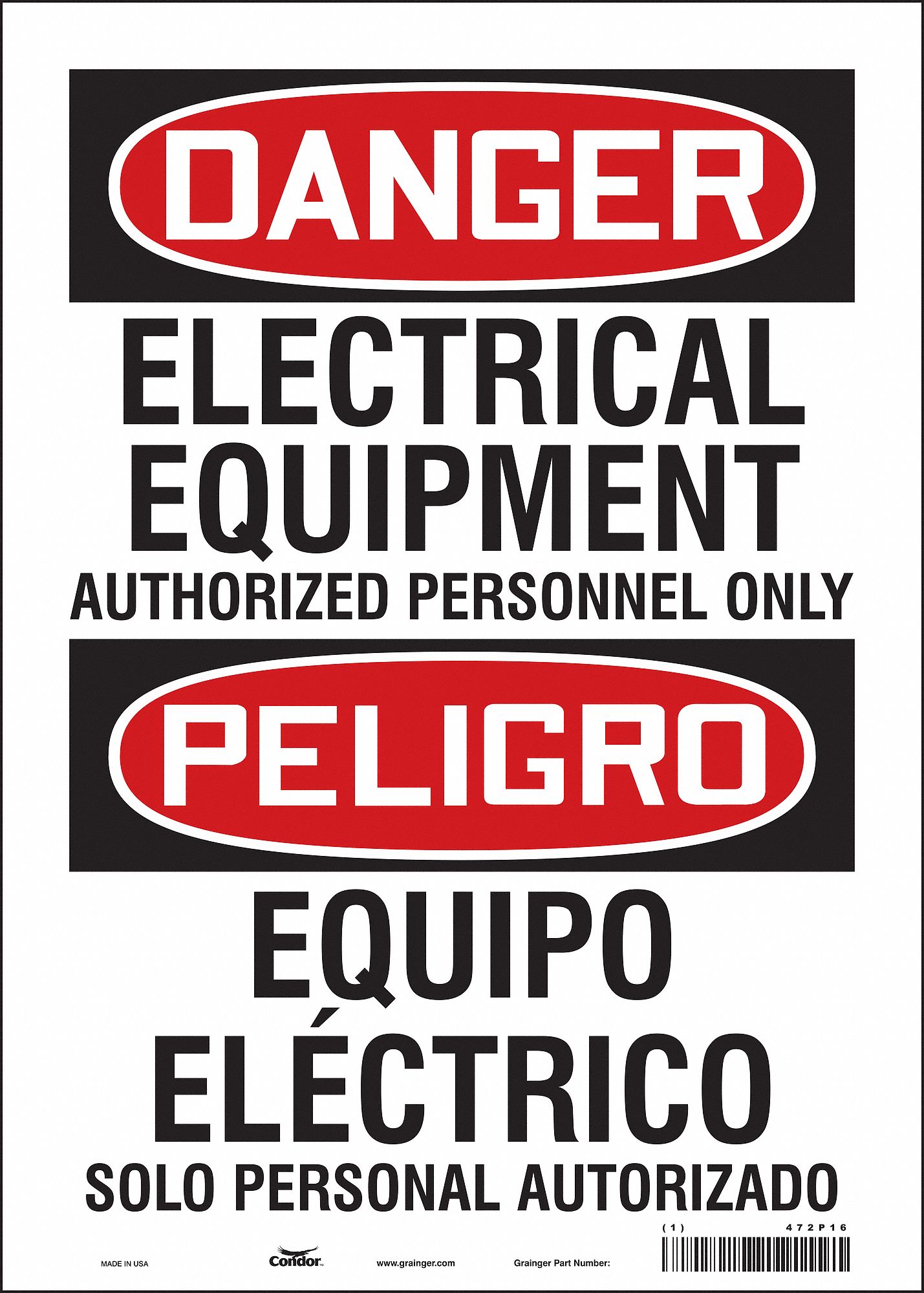 Safety Sign: Vinyl, Adhesive Sign Mounting, 14 in x 10 in Nominal Sign Size, Not Retroreflective