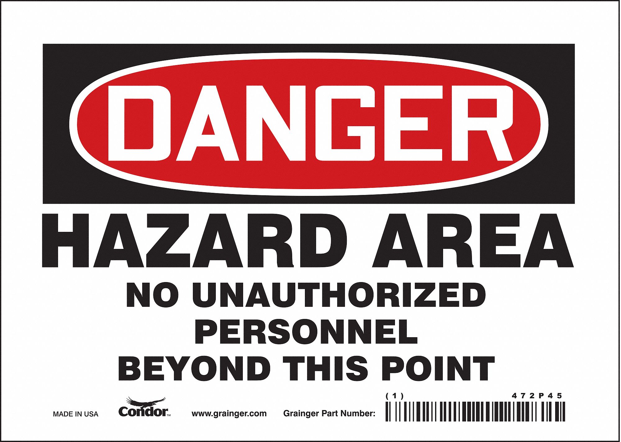 Safety Sign: Vinyl, Adhesive Sign Mounting, 5 in x 7 in Nominal Sign Size, Not Retroreflective