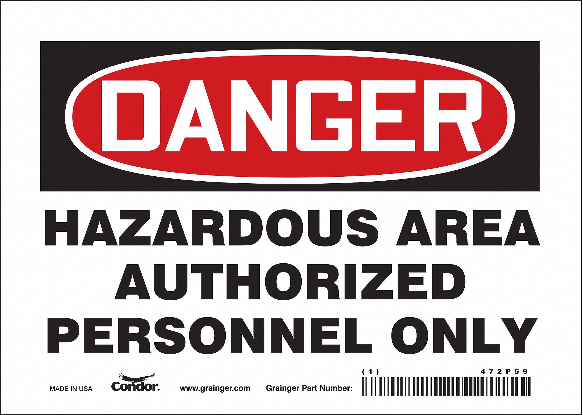 Safety Sign: Vinyl, Adhesive Sign Mounting, 5 in x 7 in Nominal Sign Size, Not Retroreflective