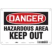 Danger: Hazardous Area Keep Out Signs