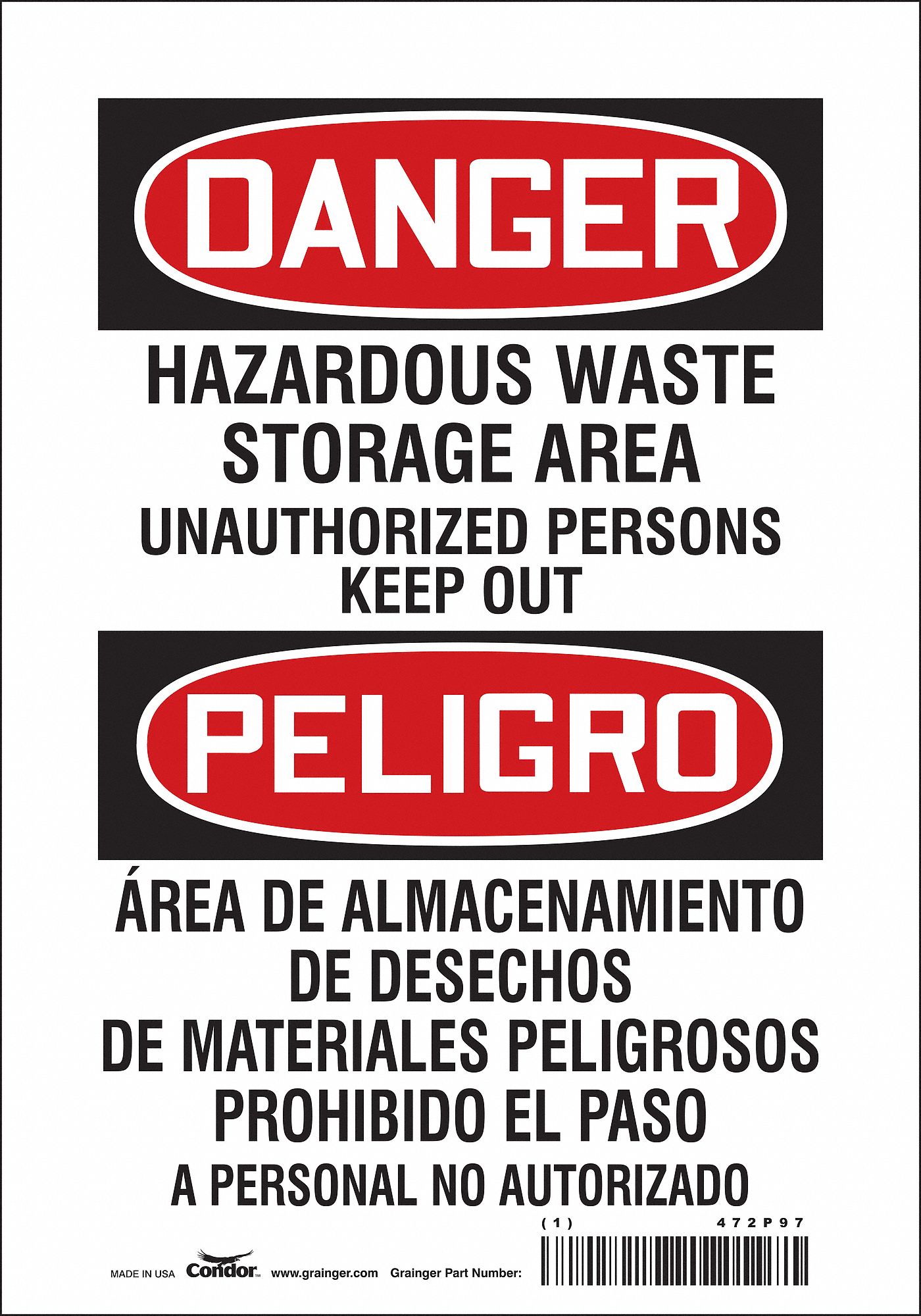 Safety Sign: Vinyl, Adhesive Sign Mounting, 10 in x 7 in Nominal Sign Size, Not Retroreflective