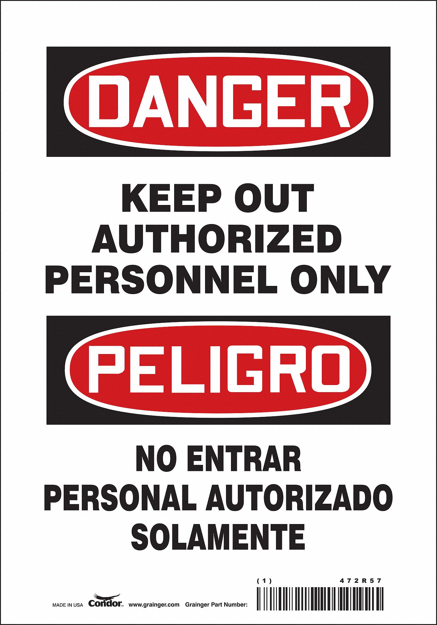 Safety Sign: Vinyl, Adhesive Sign Mounting, 10 in x 7 in Nominal Sign Size, Not Retroreflective
