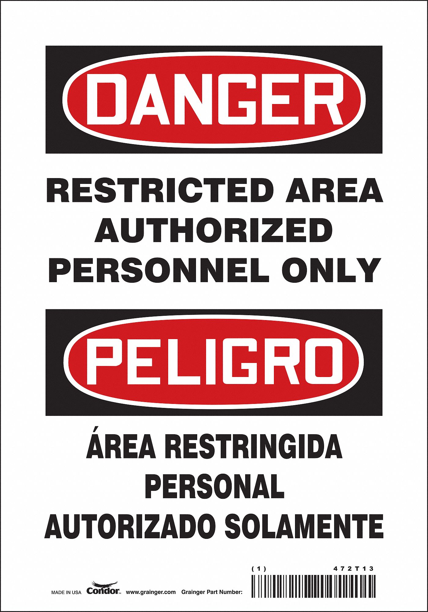 Safety Sign: Vinyl, Adhesive Sign Mounting, 10 in x 7 in Nominal Sign Size, Not Retroreflective