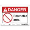 Danger: Restricted Area. Signs
