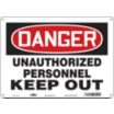 Danger: Unauthorized Personnel Keep Out Signs