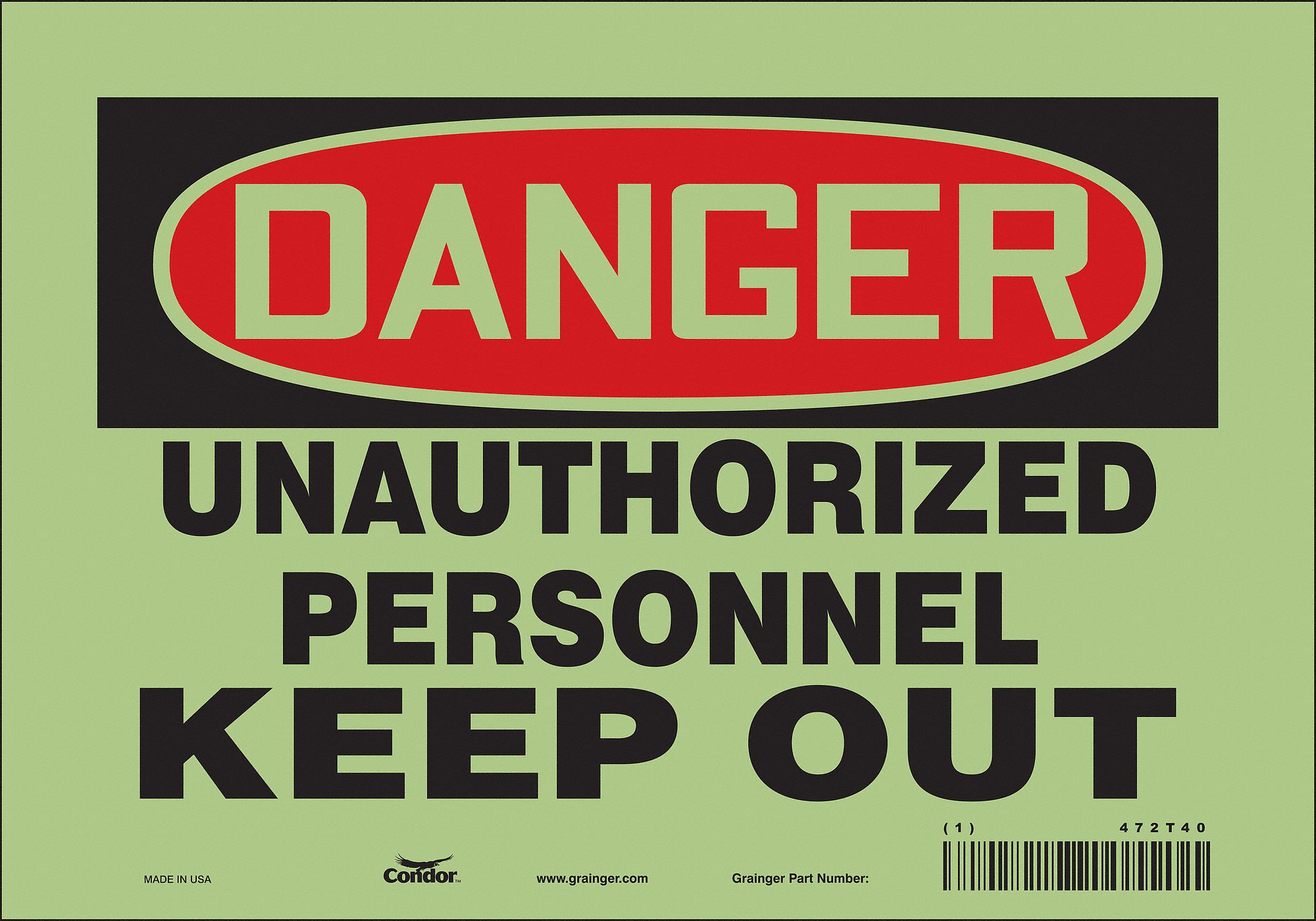 SAFETY SIGN,14 INX10 IN,GLOW VINYL