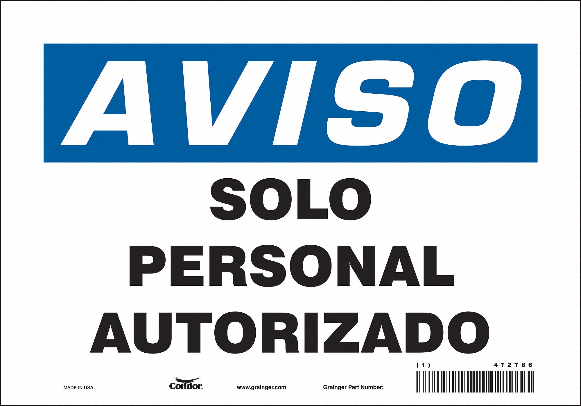 Safety Sign, 7 in x 10 in, Vinyl