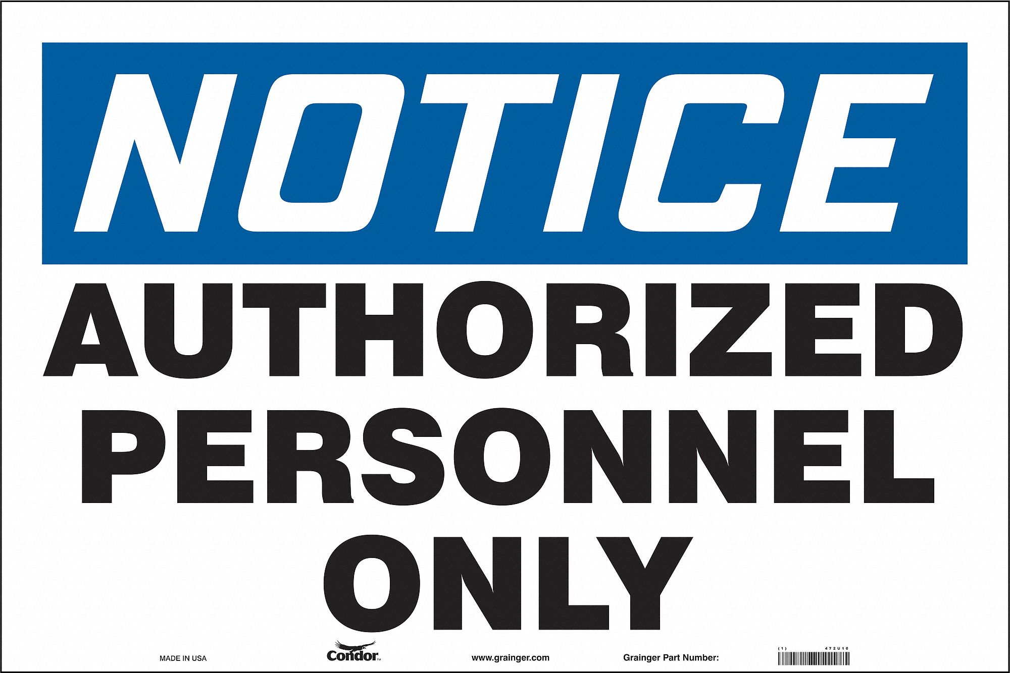 Safety Sign, 24 in x 36 in, Vinyl