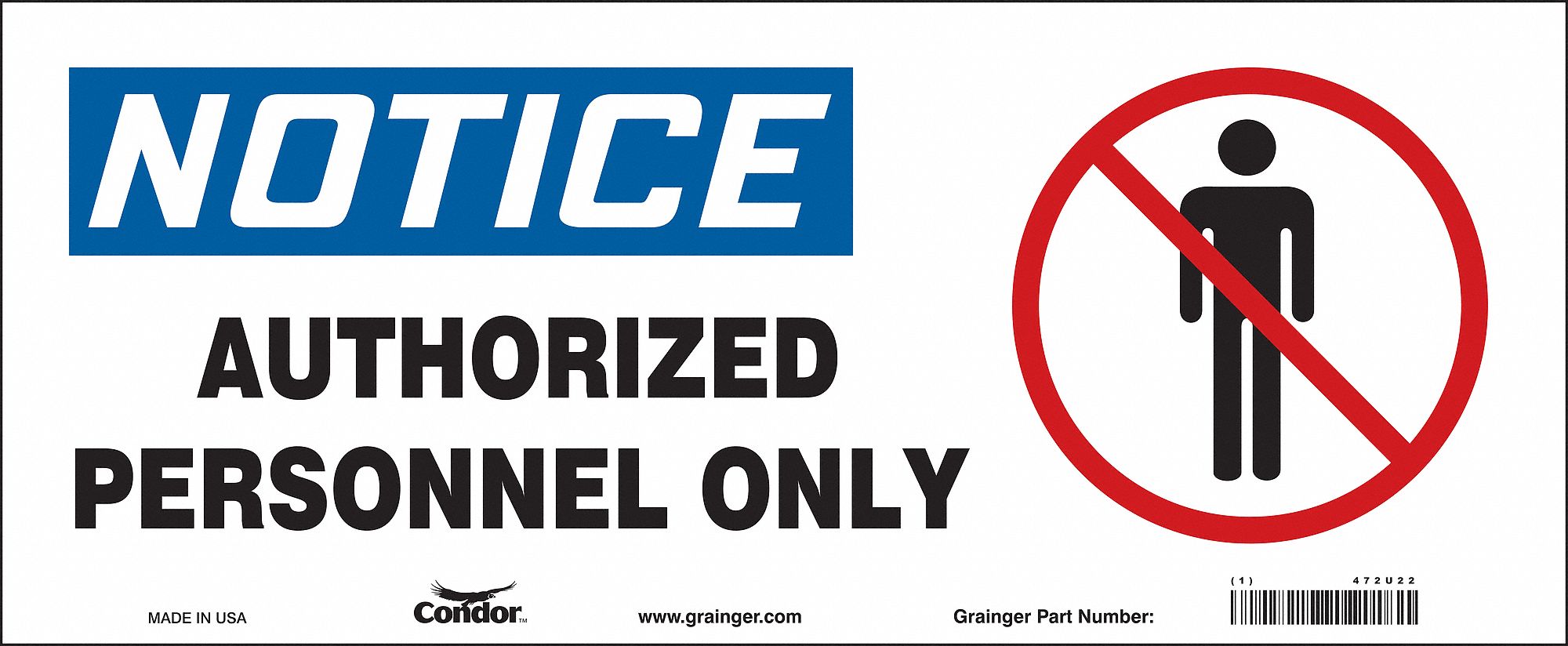 Safety Sign, 7 in x 17 in, Vinyl