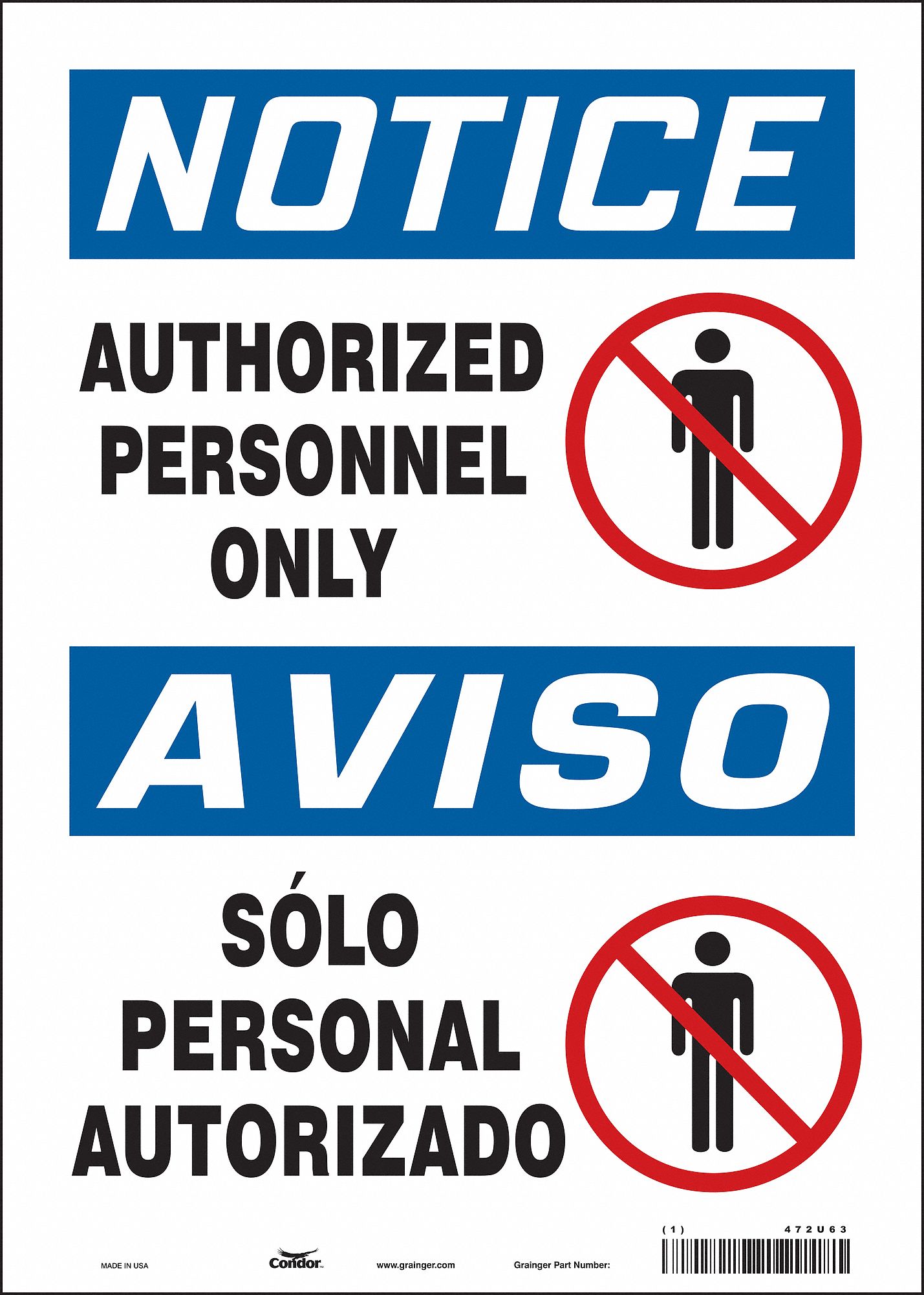 Safety Sign: Vinyl, Adhesive Sign Mounting, 14 in x 10 in Nominal Sign Size, Not Retroreflective