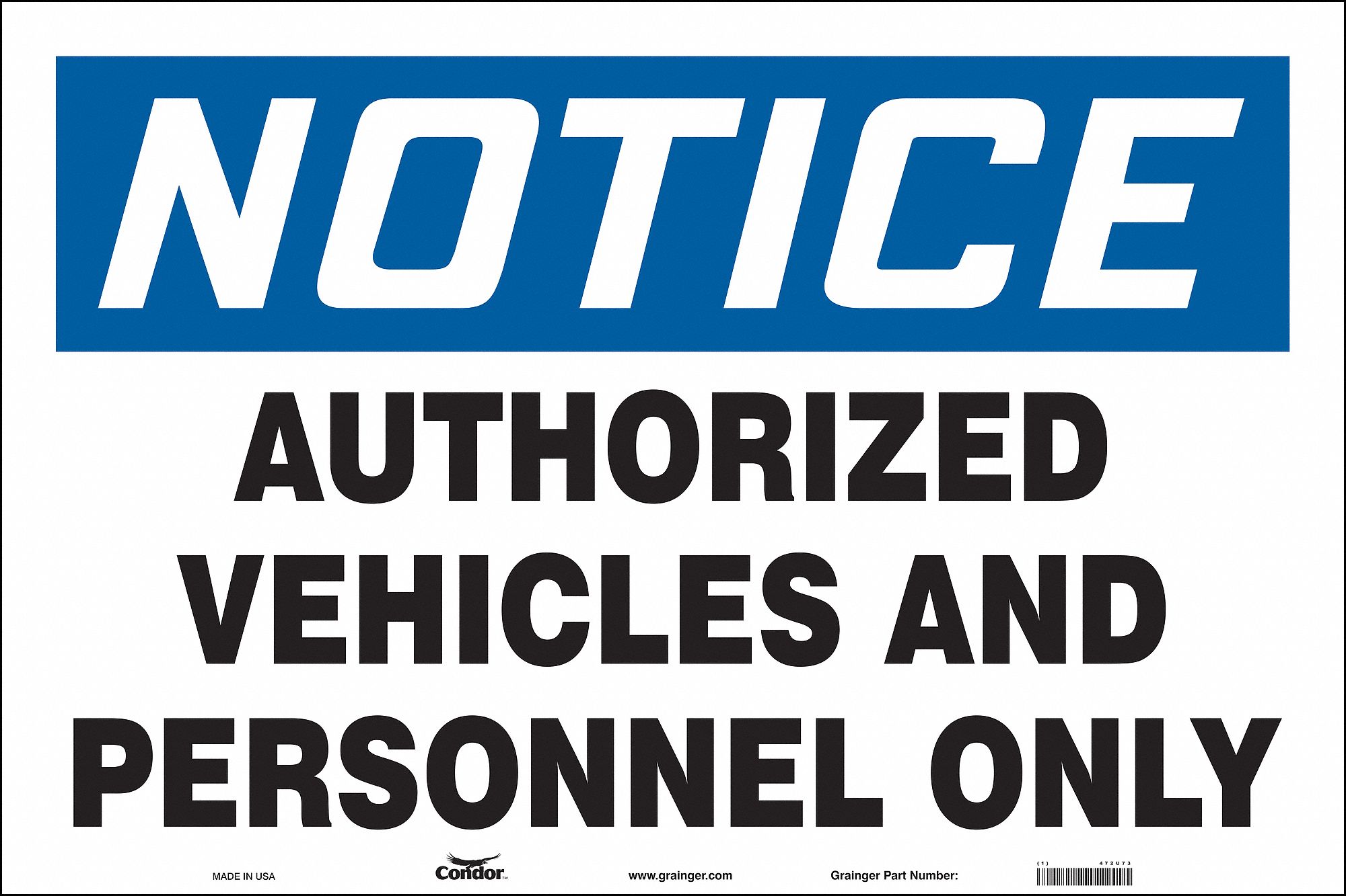 Safety Sign, 24 in x 36 in, Vinyl