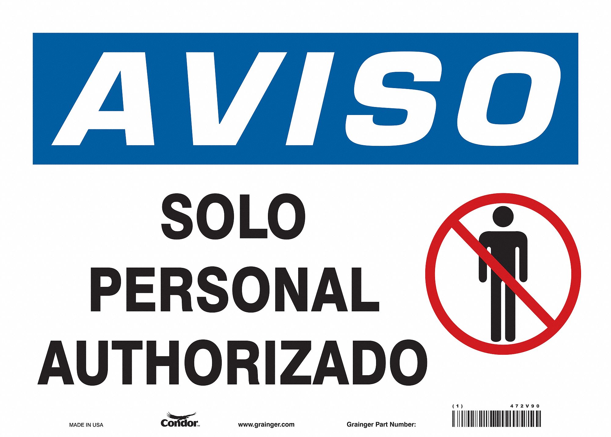 Safety Sign: Vinyl, Adhesive Sign Mounting, 10 in x 14 in Nominal Sign Size, Not Retroreflective