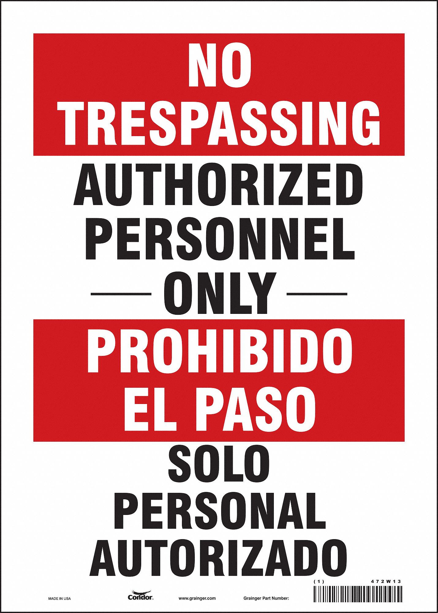 Safety Sign: Vinyl, Adhesive Sign Mounting, 14 in x 10 in Nominal Sign Size, Not Retroreflective