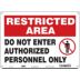 Restricted Area: Do Not Enter Authorized Personnel Only Signs