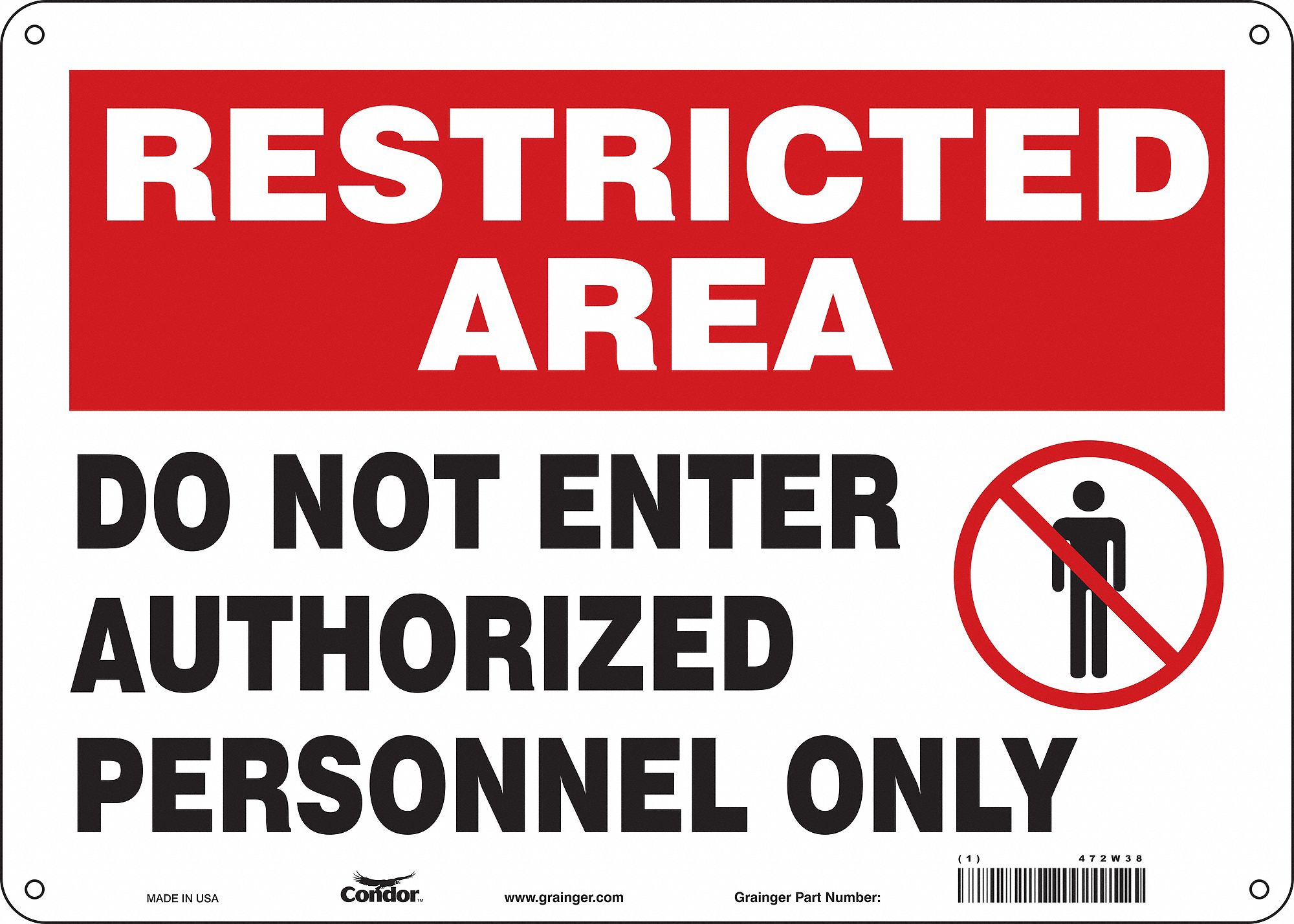 Do Not Enter Sign. Restricted Area Employees Only Sign