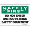 Safety First: Do Not Enter Unless Wearing Safety Equipment Signs