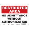 Restricted Area: No Admittance Without Authorization Signs