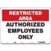 Restricted Area: Authorized Employees Only Signs