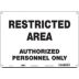 Restricted Area Authorized Personnel Only Signs