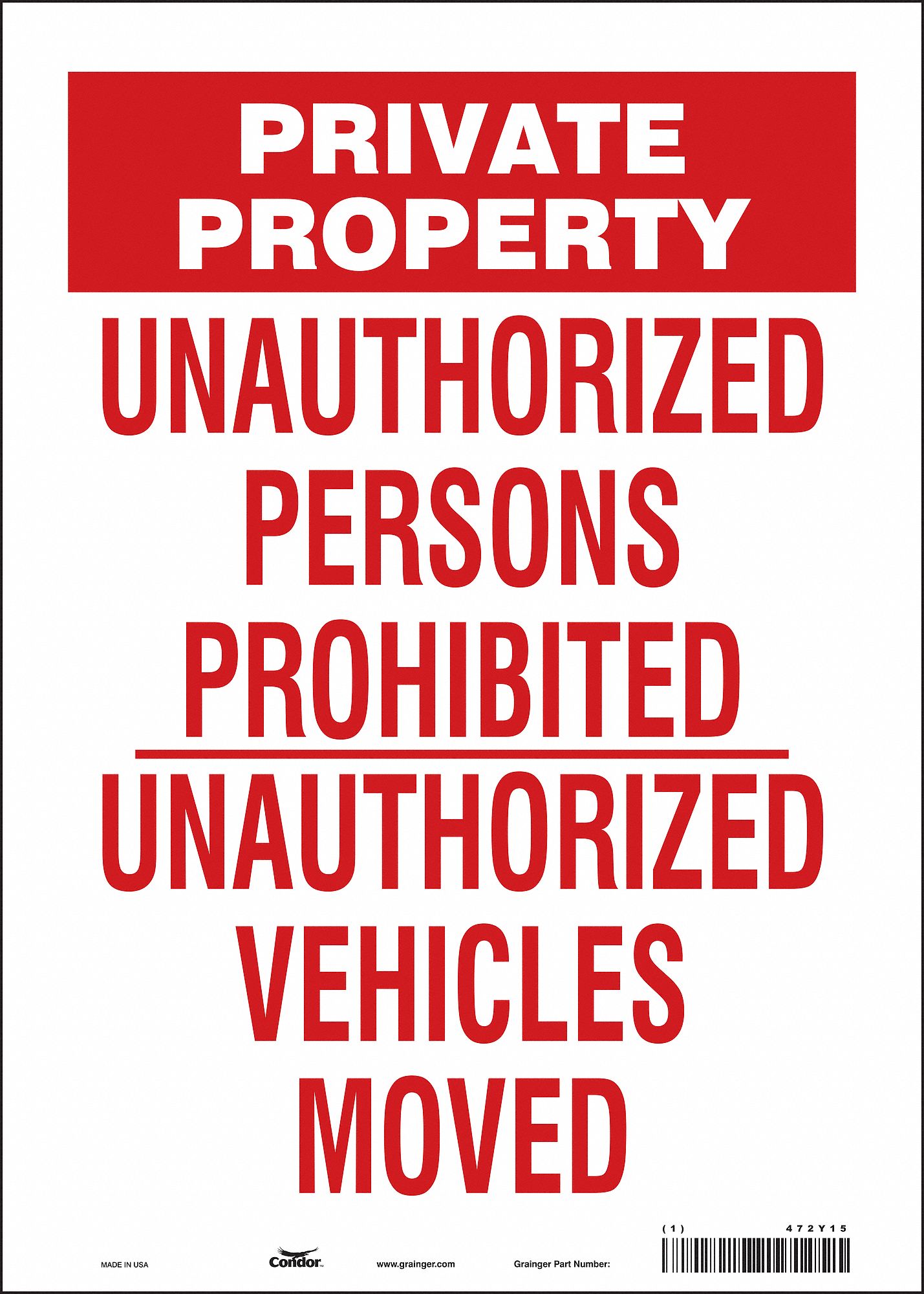 Safety Sign: Vinyl, Adhesive Sign Mounting, 14 in x 10 in Nominal Sign Size, Not Retroreflective