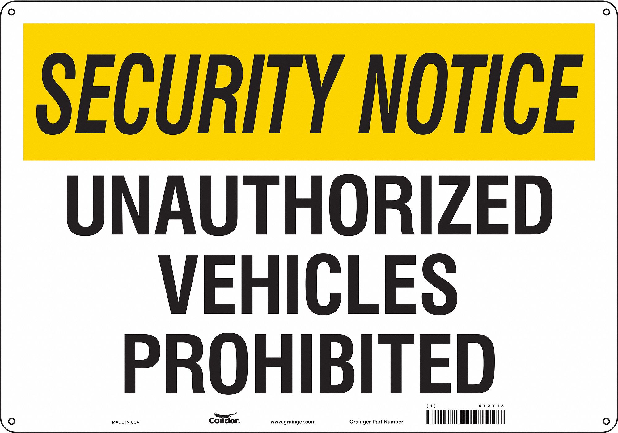 Safety Sign, 14 in x 20 in, Aluminum