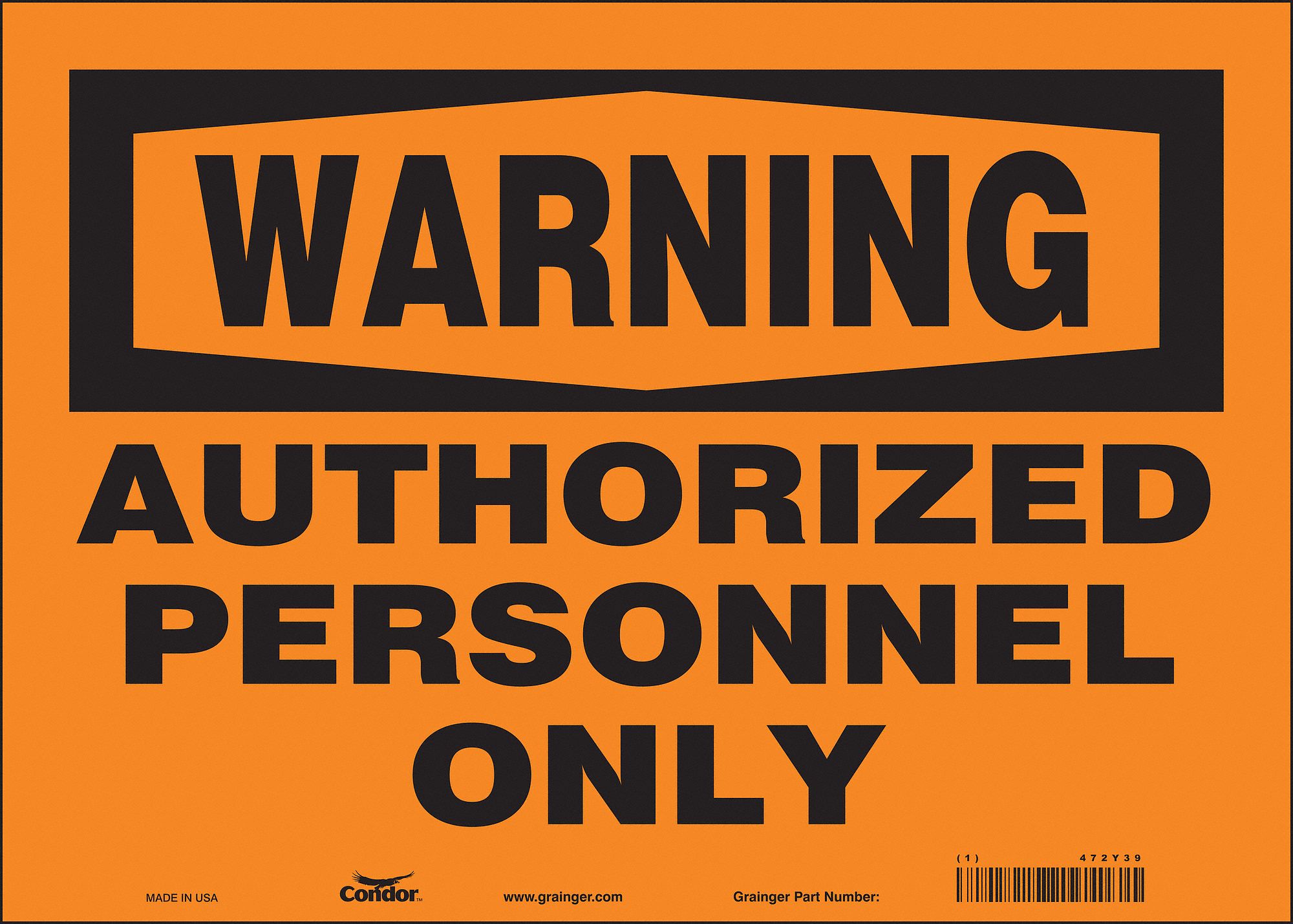 Safety Sign: Vinyl, Adhesive Sign Mounting, 10 in x 14 in Nominal Sign Size, Not Retroreflective