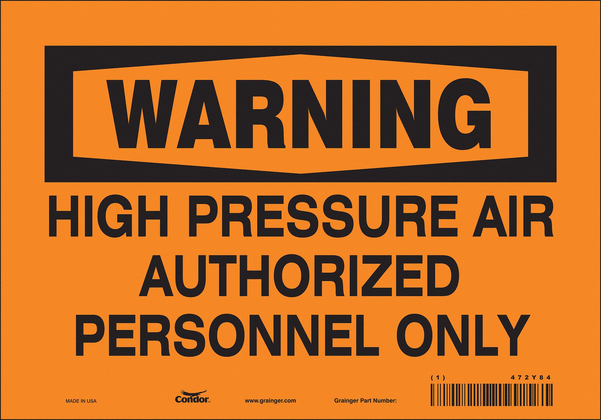 Safety Sign, 7 in x 10 in, Vinyl
