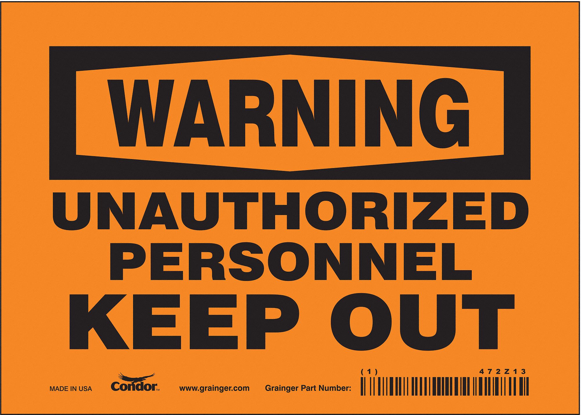 Safety Sign: Vinyl, Adhesive Sign Mounting, 5 in x 7 in Nominal Sign Size, Not Retroreflective, Wall