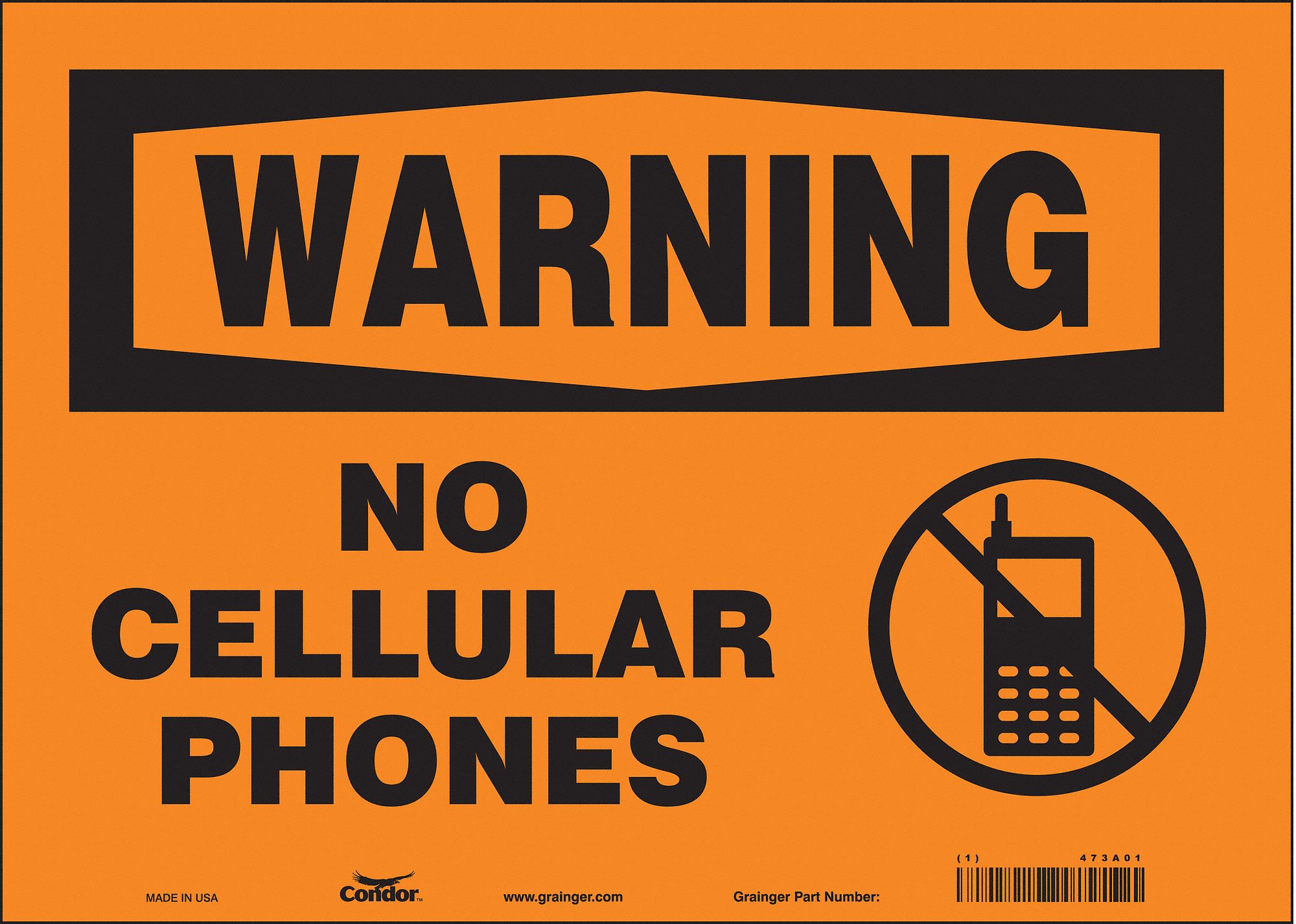 Safety Sign: Vinyl, Adhesive Sign Mounting, 10 in x 14 in Nominal Sign Size, Not Retroreflective