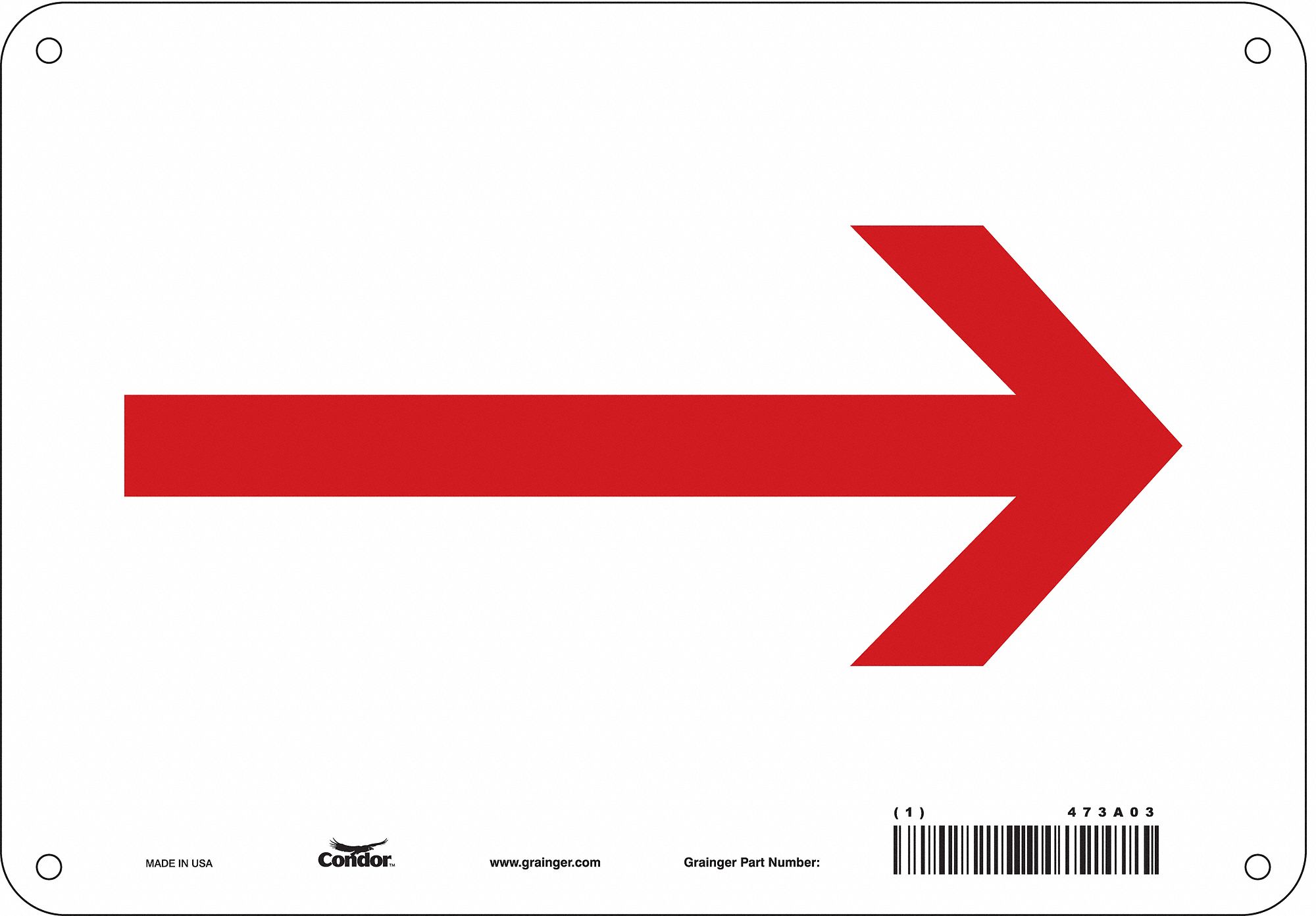 Safety Sign: Aluminum, Mounting Holes Sign Mounting, 7 in x 10 in Nominal Sign Size, 0.032 in Thick