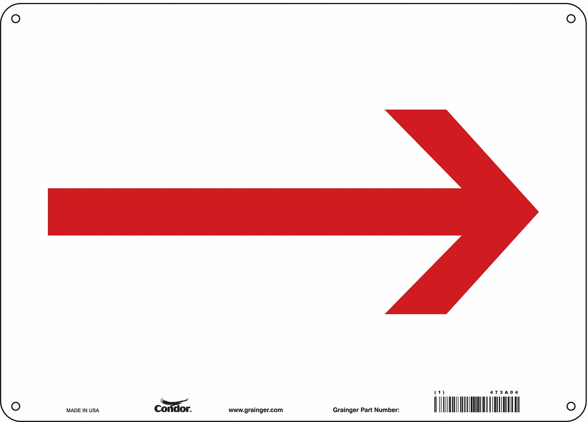 Safety Sign: Aluminum, Mounting Holes Sign Mounting, 10 in x 14 in Nominal Sign Size, 0.032 in Thick
