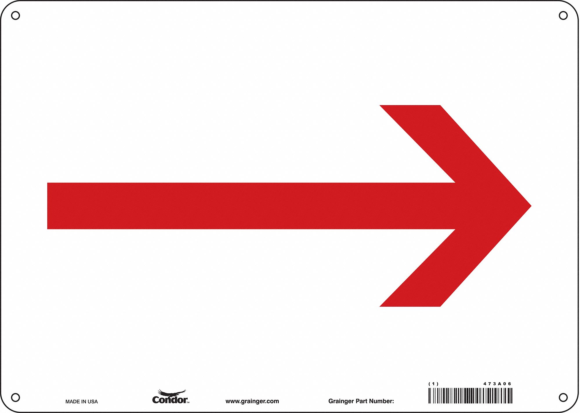 Safety Sign: Polyethylene, Mounting Holes Sign Mounting, 10 in x 14 in Nominal Sign Size